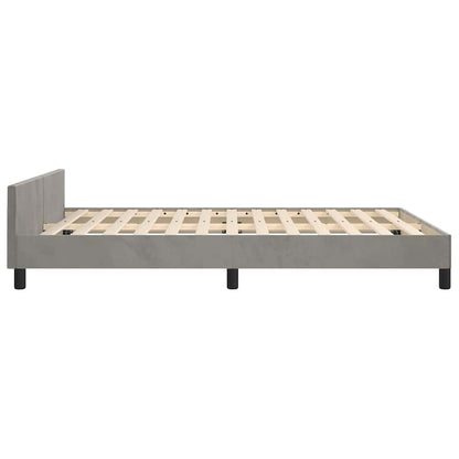 vidaXL Bed Frame without Mattress Light Grey 135x190cm Double Velvet
