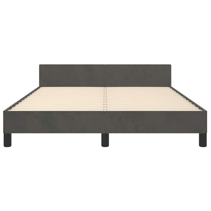 vidaXL Bed Frame without Mattress Dark Grey 135x190cm Double Velvet