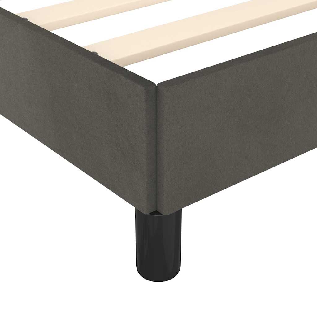 vidaXL Bed Frame without Mattress Dark Grey 135x190cm Double Velvet
