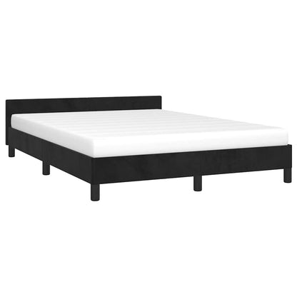 vidaXL Bed Frame without Mattress Black 135x190cm Double Velvet