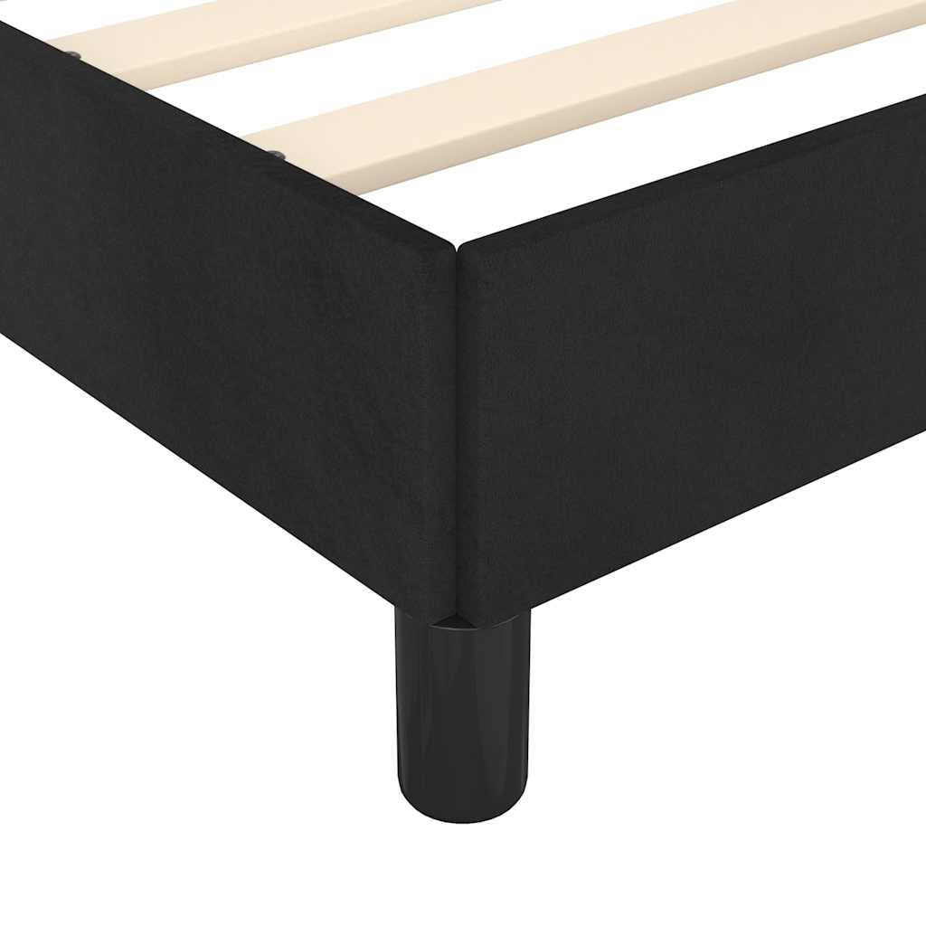 vidaXL Bed Frame without Mattress Black 135x190cm Double Velvet