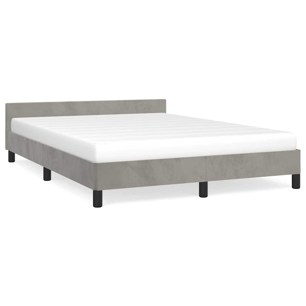 vidaXL Bed Frame without Mattress Light Grey 180x200 cm Velvet