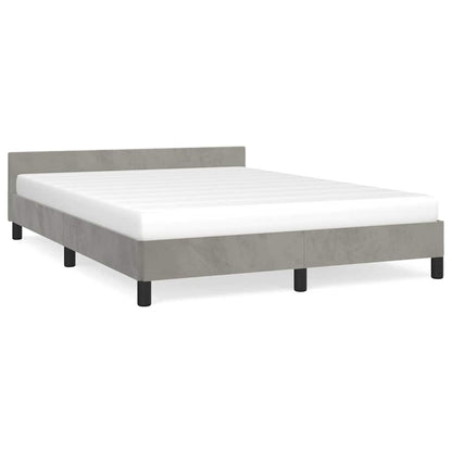 vidaXL Bed Frame without Mattress Light Grey 180x200 cm Velvet