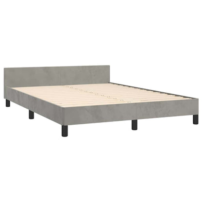 vidaXL Bed Frame without Mattress Light Grey 180x200 cm Velvet