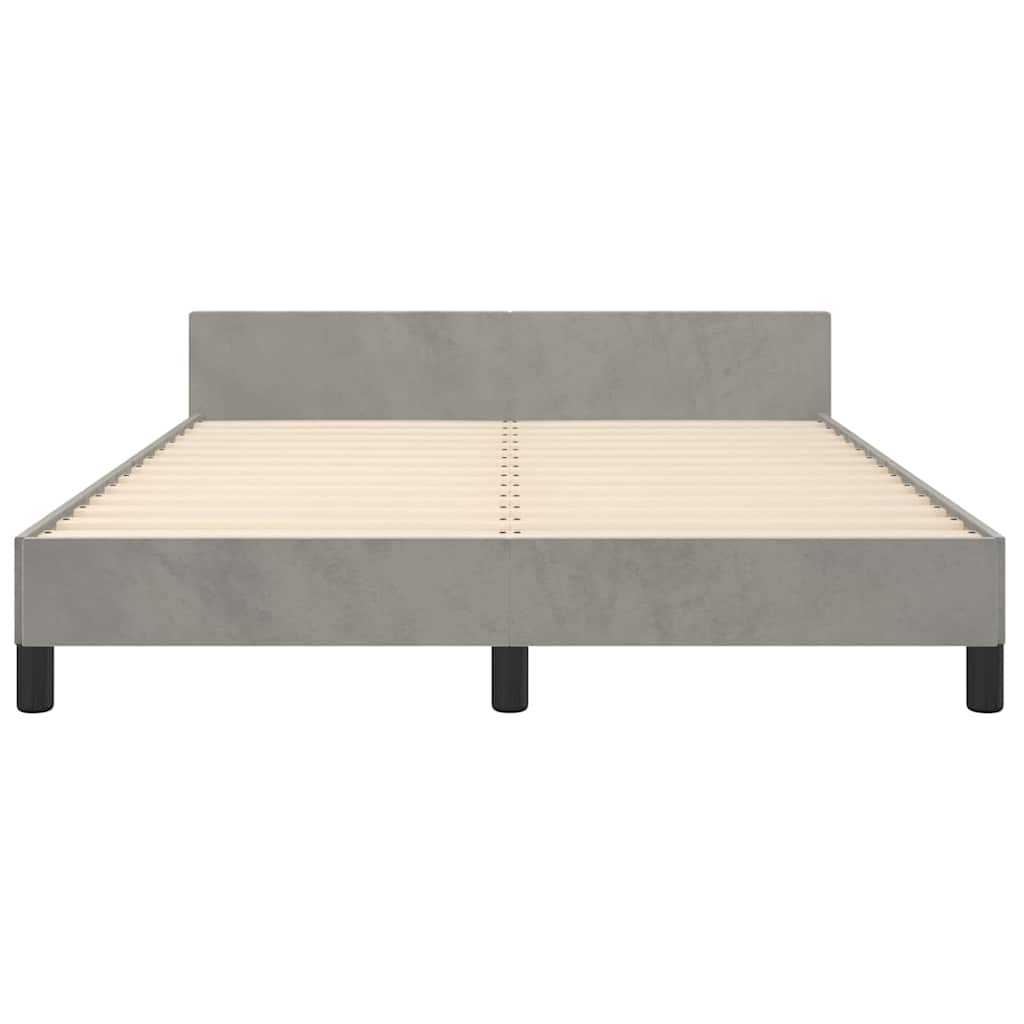 vidaXL Bed Frame without Mattress Light Grey 180x200 cm Velvet