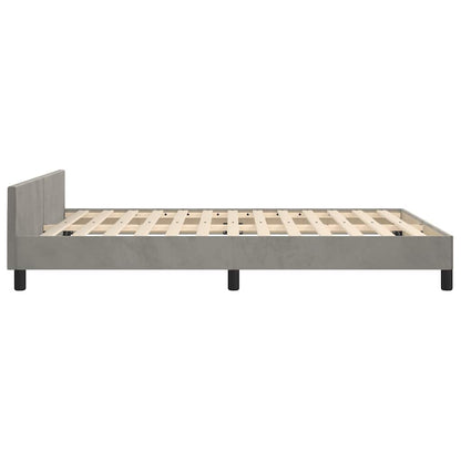vidaXL Bed Frame without Mattress Light Grey 180x200cm Super King Velvet