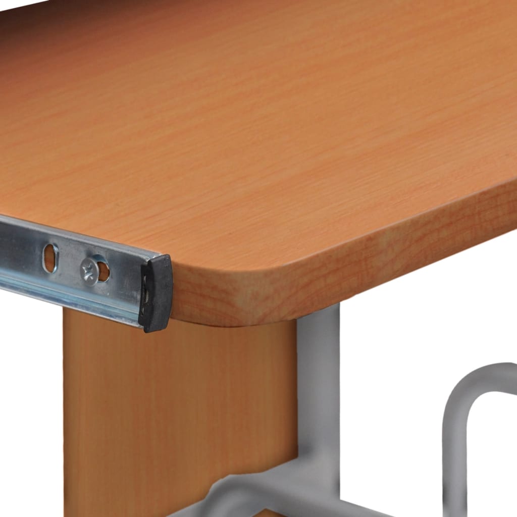 vidaXL Computer Desk Brown 110x52x88.5 cm Engineered Wood