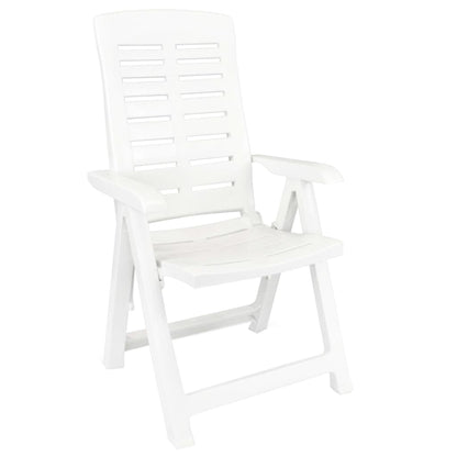 vidaXL 3 Piece Garden Dining Set White Polypropylene