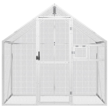 vidaXL Aviary Silver 179x100x185 cm Aluminium