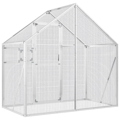vidaXL Aviary Silver 179x100x185 cm Aluminium