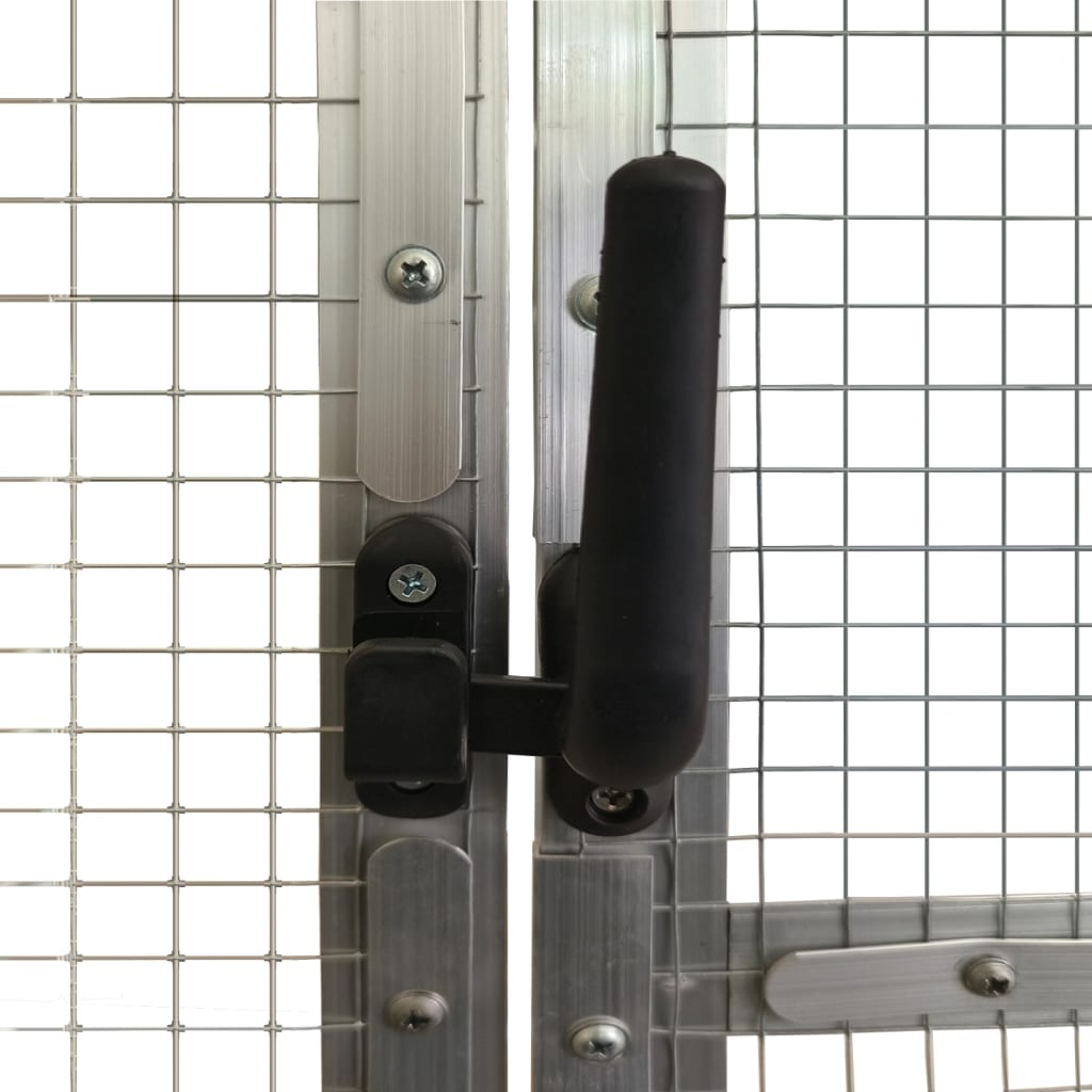 vidaXL Aviary Silver 179x100x185 cm Aluminium