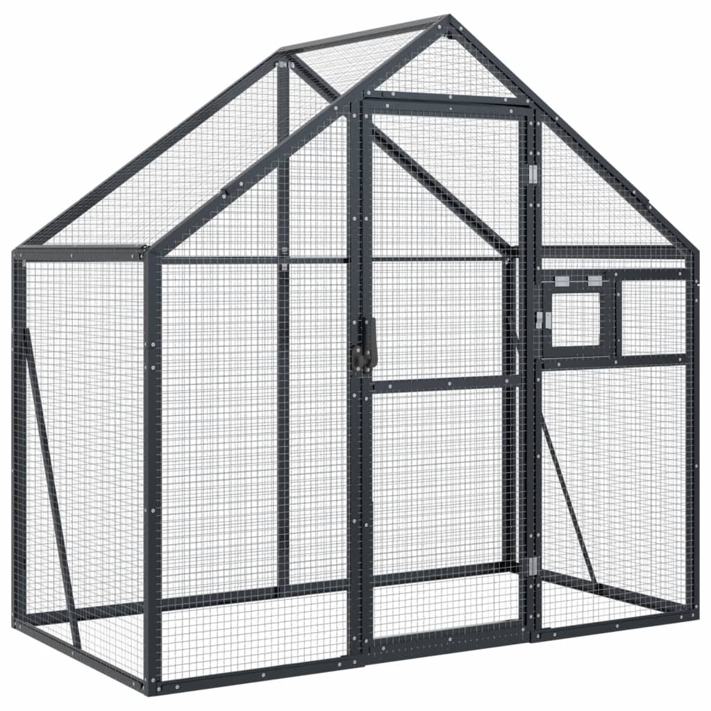vidaXL Aviary Anthracite 179x100x185 cm Aluminium
