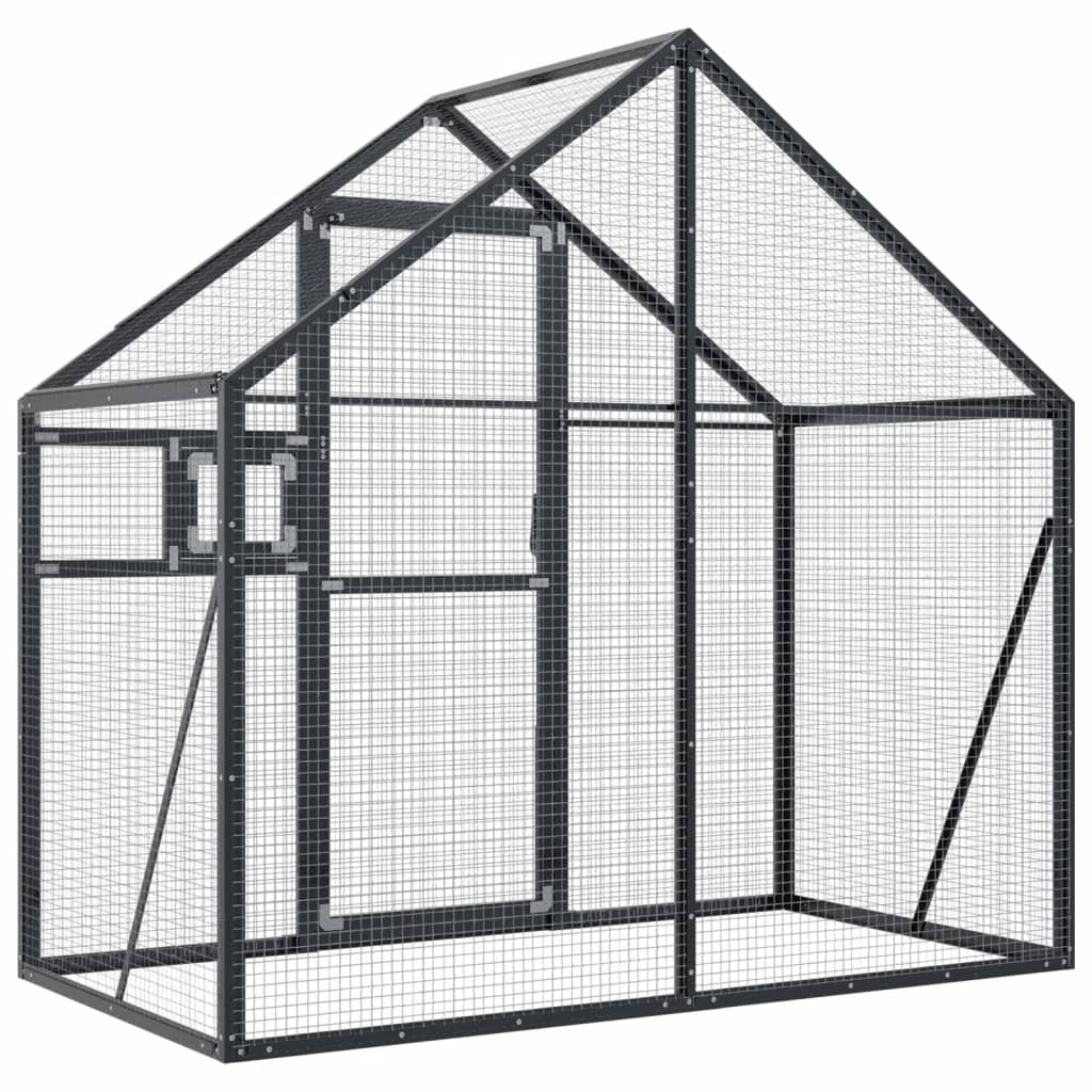 vidaXL Aviary Anthracite 179x100x185 cm Aluminium