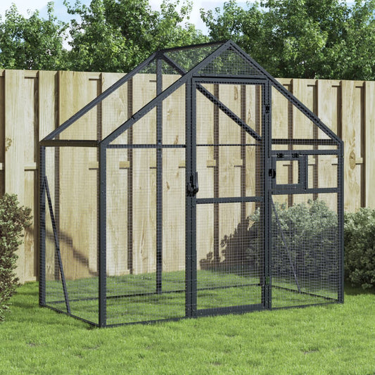 vidaXL Aviary Anthracite 179x100x185 cm Aluminium