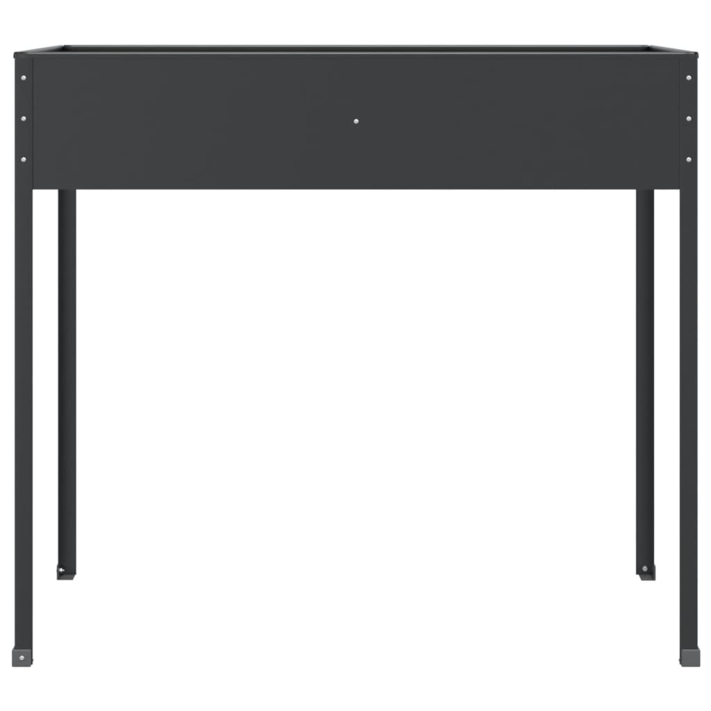 vidaXL Garden Planter Anthracite 100.5x40.5x90 cm Galvanised Steel