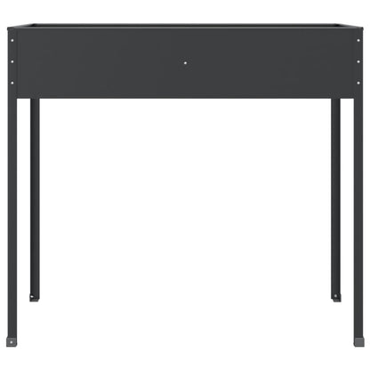 vidaXL Garden Planter Anthracite 100.5x40.5x90 cm Galvanised Steel
