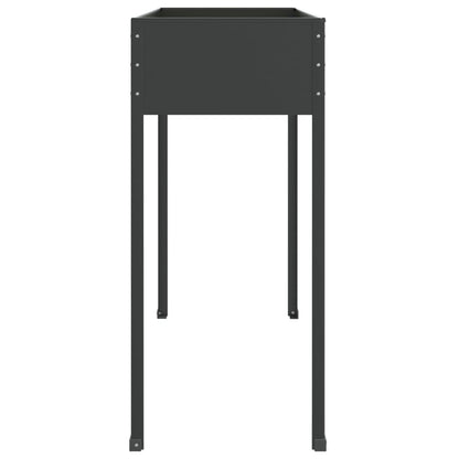 vidaXL Garden Planter Anthracite 100.5x40.5x90 cm Galvanised Steel