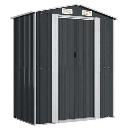 vidaXL Garden Shed Anthracite 192x108x223 cm Galvanised Steel