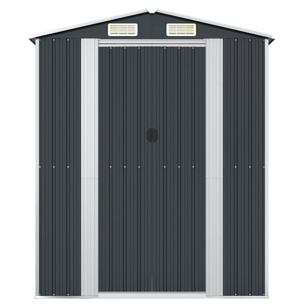 vidaXL Garden Shed Anthracite 192x108x223 cm Galvanised Steel