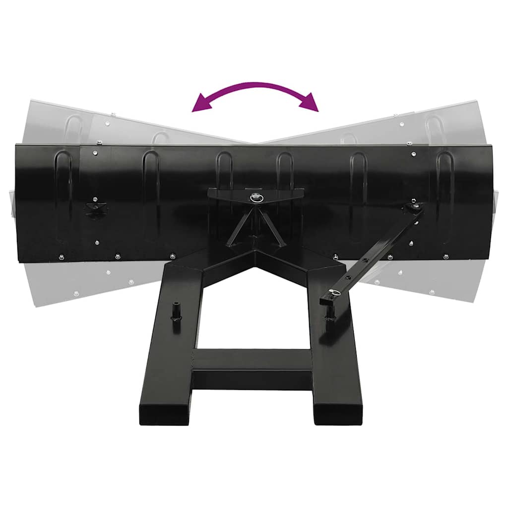 vidaXL Snow Plough for Forklift 150x38 cm Black
