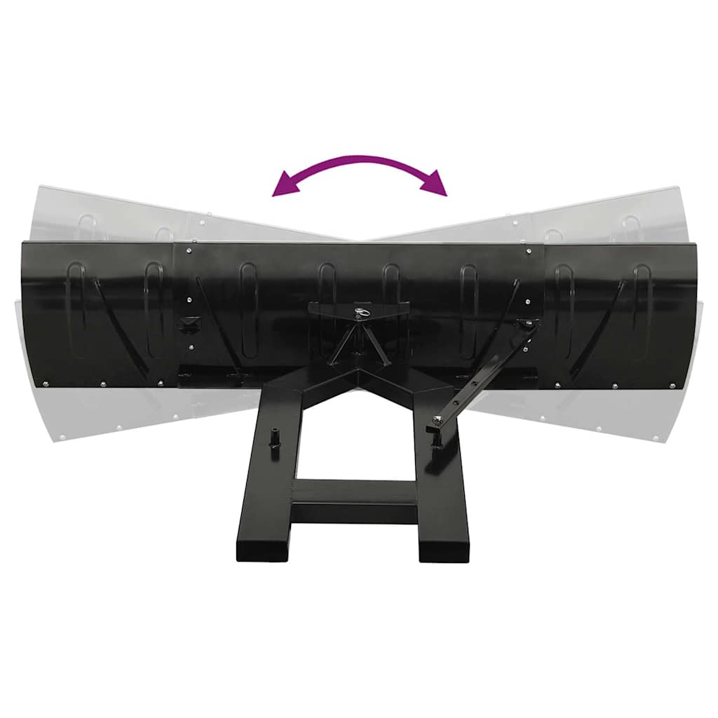 vidaXL Snow Plough for Forklift 200x48 cm Black