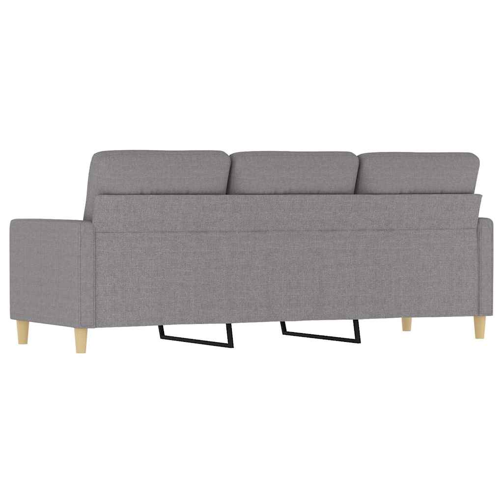 vidaXL 3-Seater Sofa Light Grey 180 cm Fabric