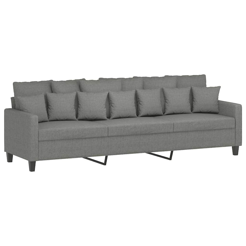 vidaXL 3-Seater Sofa Dark Grey 210 cm Fabric