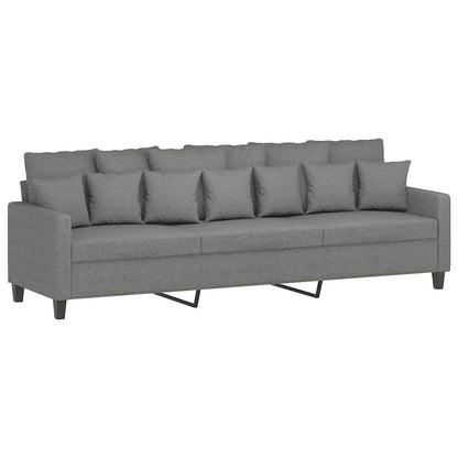 vidaXL 3-Seater Sofa Dark Grey 210 cm Fabric