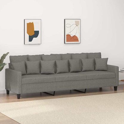 vidaXL 3-Seater Sofa Dark Grey 210 cm Fabric