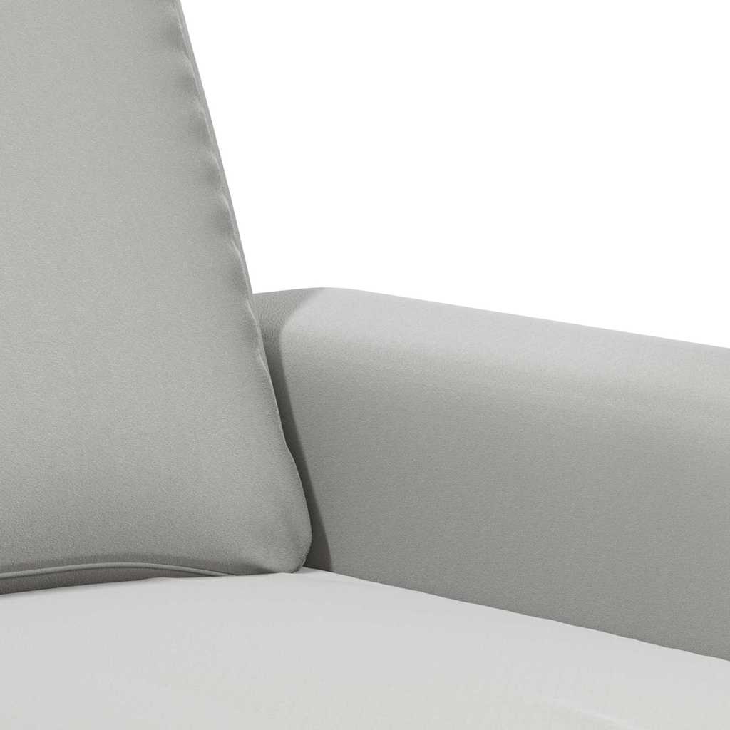 vidaXL 2-Seater Sofa Light Grey 140 cm Microfibre Fabric