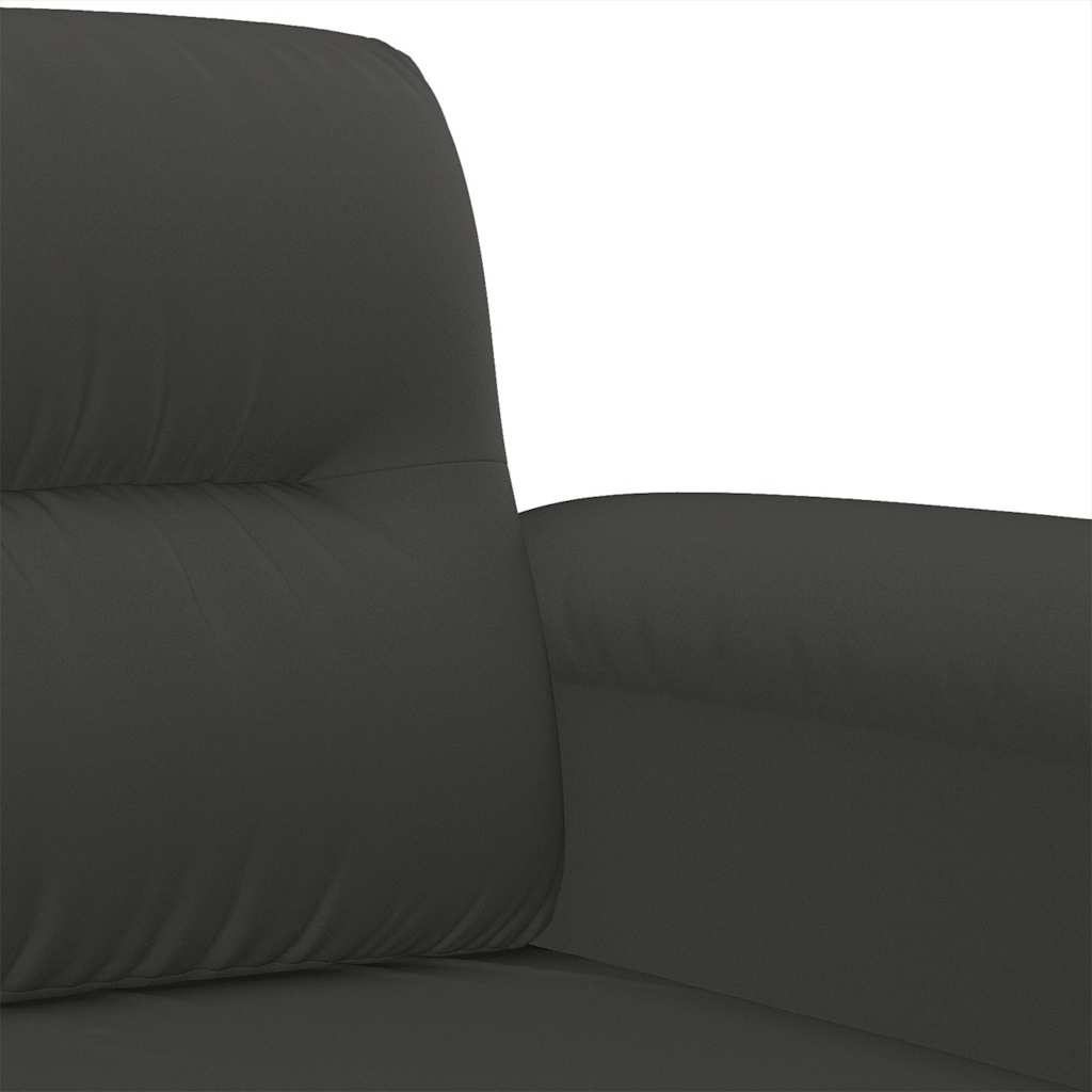 vidaXL 3-Seater Sofa Dark Grey 210 cm Microfibre Fabric