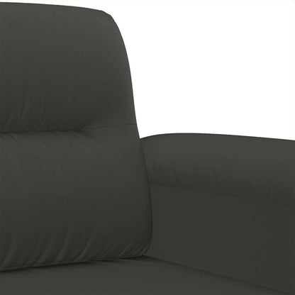 vidaXL 3-Seater Sofa Dark Grey 210 cm Microfibre Fabric