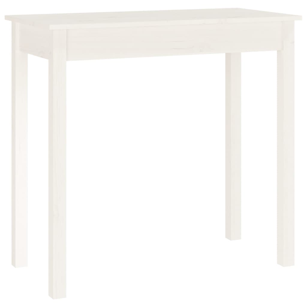 vidaXL Console Table White 80x40x75 cm Solid Wood Pine