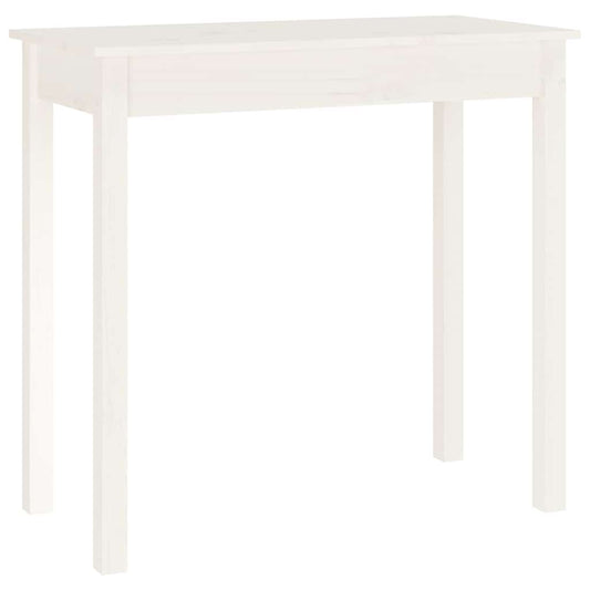814245 vidaXL Console Table White 80x40x75 cm Solid Wood Pine