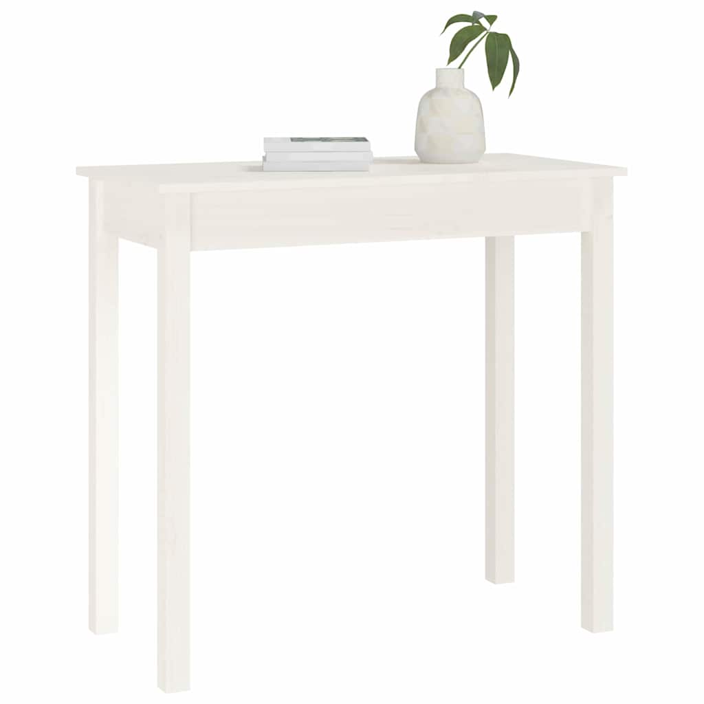 814245 vidaXL Console Table White 80x40x75 cm Solid Wood Pine