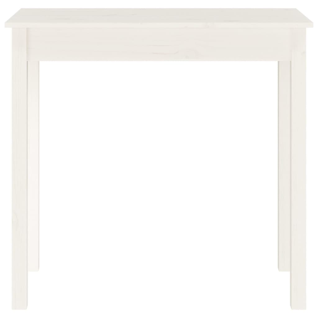 vidaXL Console Table White 80x40x75 cm Solid Wood Pine