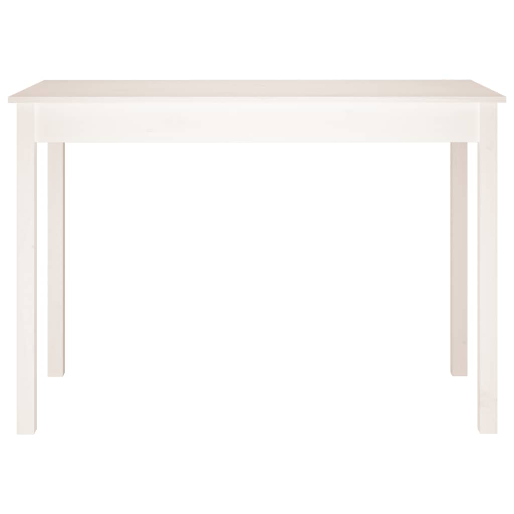 vidaXL Dining Table White 110x55x75 cm Solid Wood Pine