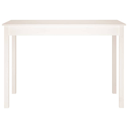 vidaXL Dining Table White 110x55x75 cm Solid Wood Pine
