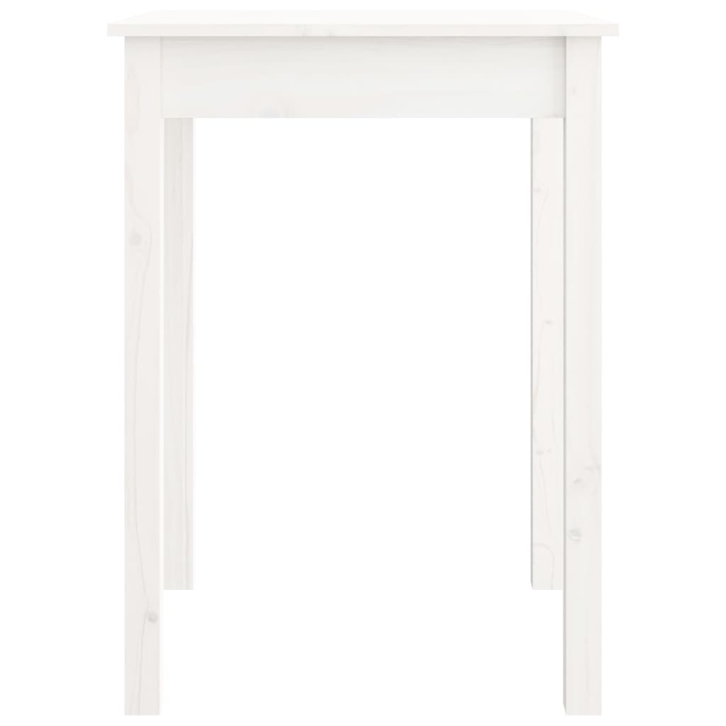 vidaXL Dining Table White 55x55x75 cm Solid Wood Pine
