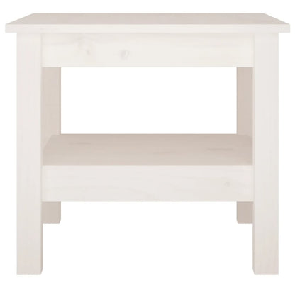 vidaXL Coffee Table White 45x45x40 cm Solid Wood Pine