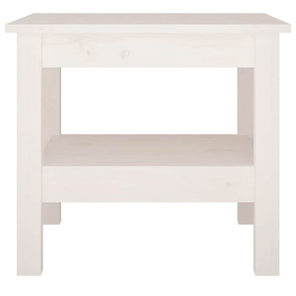 814265 vidaXL Coffee Table White 45x45x40 cm Solid Wood Pine