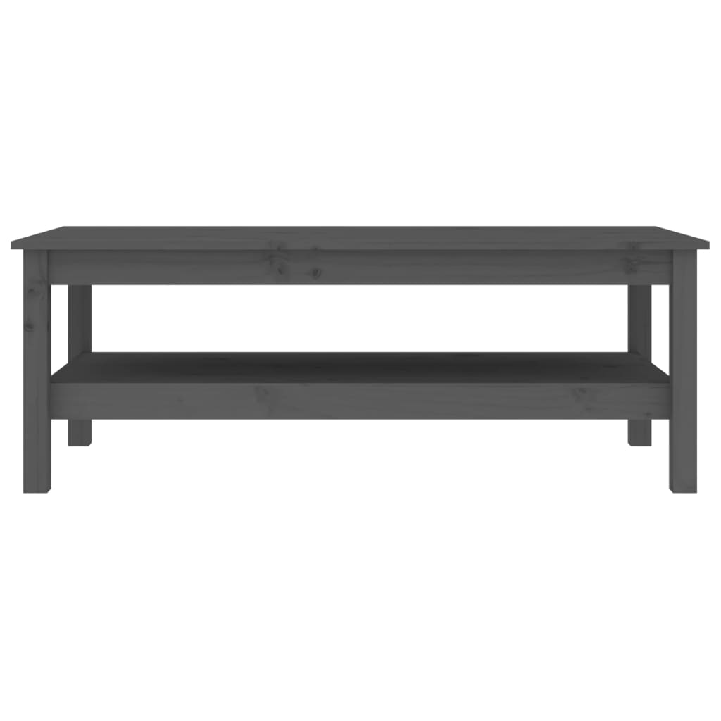 vidaXL Coffee Table Grey 110x50x40 cm Solid Wood Pine