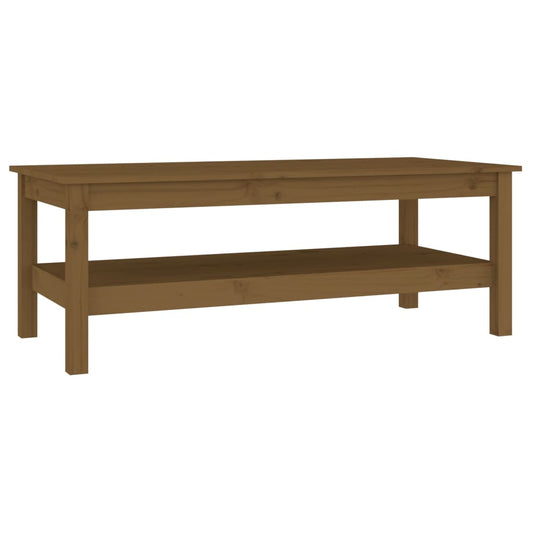 vidaXL Coffee Table Honey Brown 110x50x40 cm Solid Wood Pine