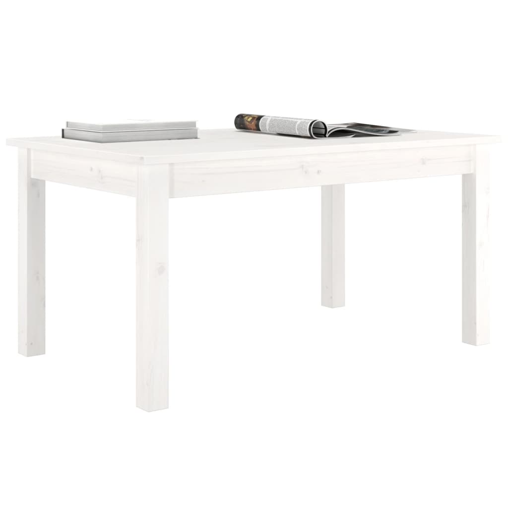vidaXL Coffee Table White 80x50x40 cm Solid Wood Pine
