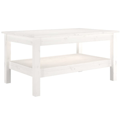 vidaXL Coffee Table White 80x50x40 cm Solid Wood Pine