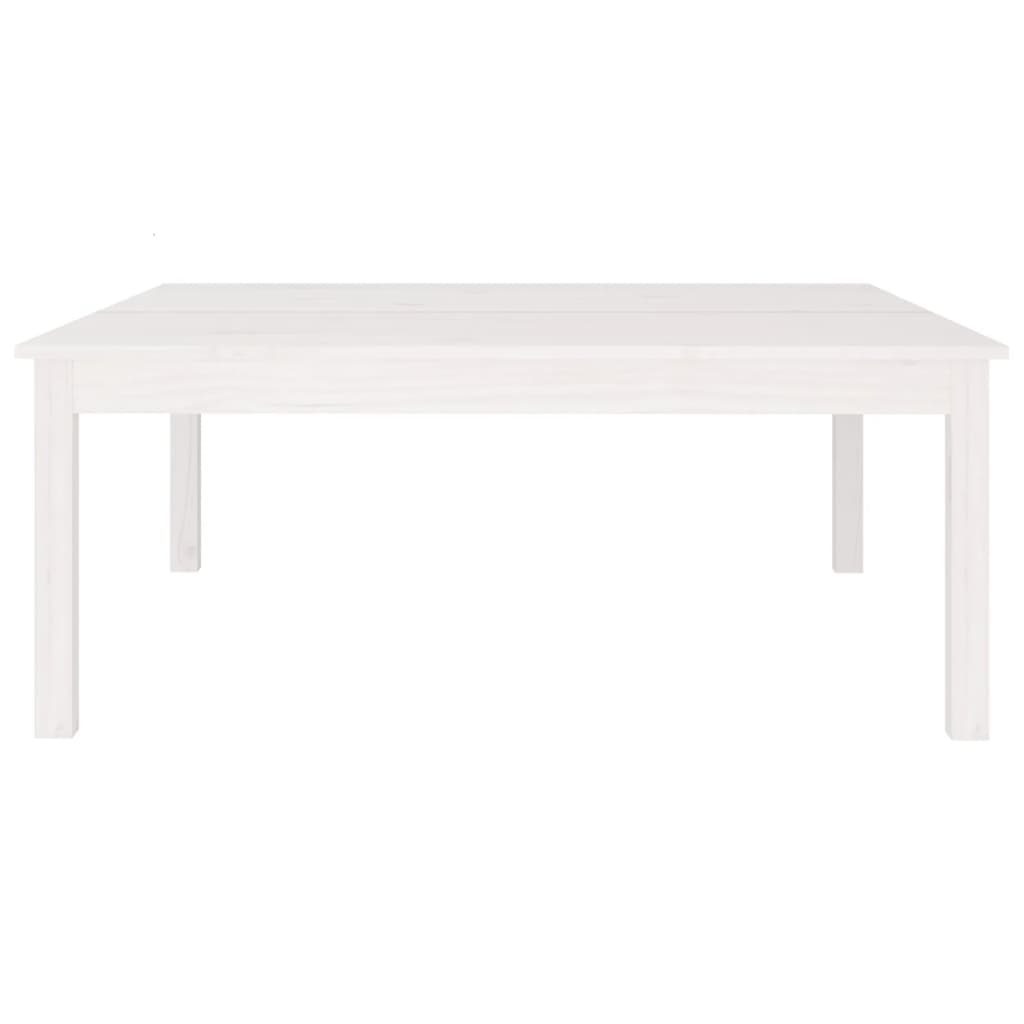 vidaXL Coffee Table White 100x100x40 cm Solid Wood Pine