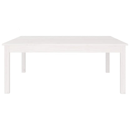 vidaXL Coffee Table White 100x100x40 cm Solid Wood Pine
