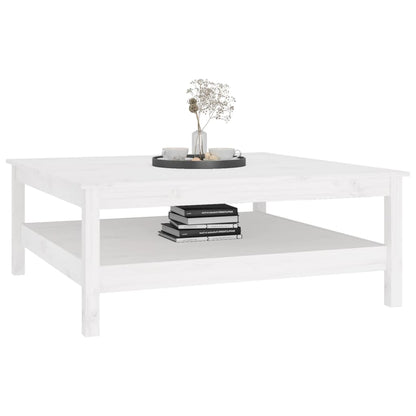 vidaXL Coffee Table White 100x100x40 cm Solid Wood Pine