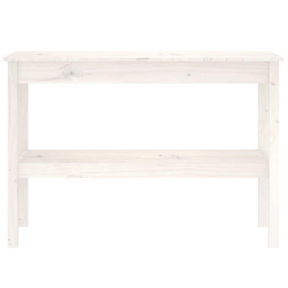 vidaXL Console Table White 110x40x75 cm Solid Wood Pine