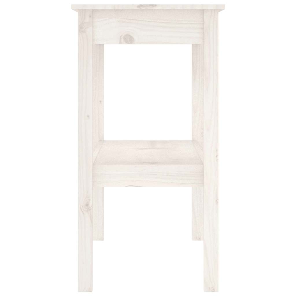 vidaXL Console Table White 110x40x75 cm Solid Wood Pine